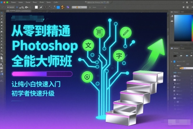 从零到精通Photoshop全能大师班，让纯小白快速入门，初学者快速升级-知享知识库