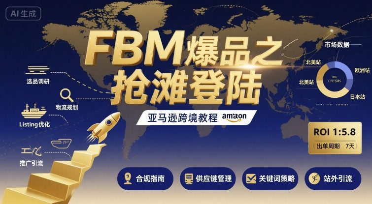 FBM爆品之抢滩登陆-亚马逊跨境教程-知享知识库
