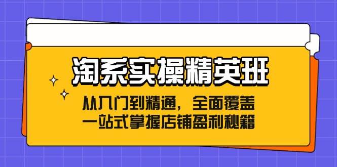 （12276期）淘系实操精英班：从入门到精通，全面覆盖，一站式掌握店铺盈利秘籍-知享知识库