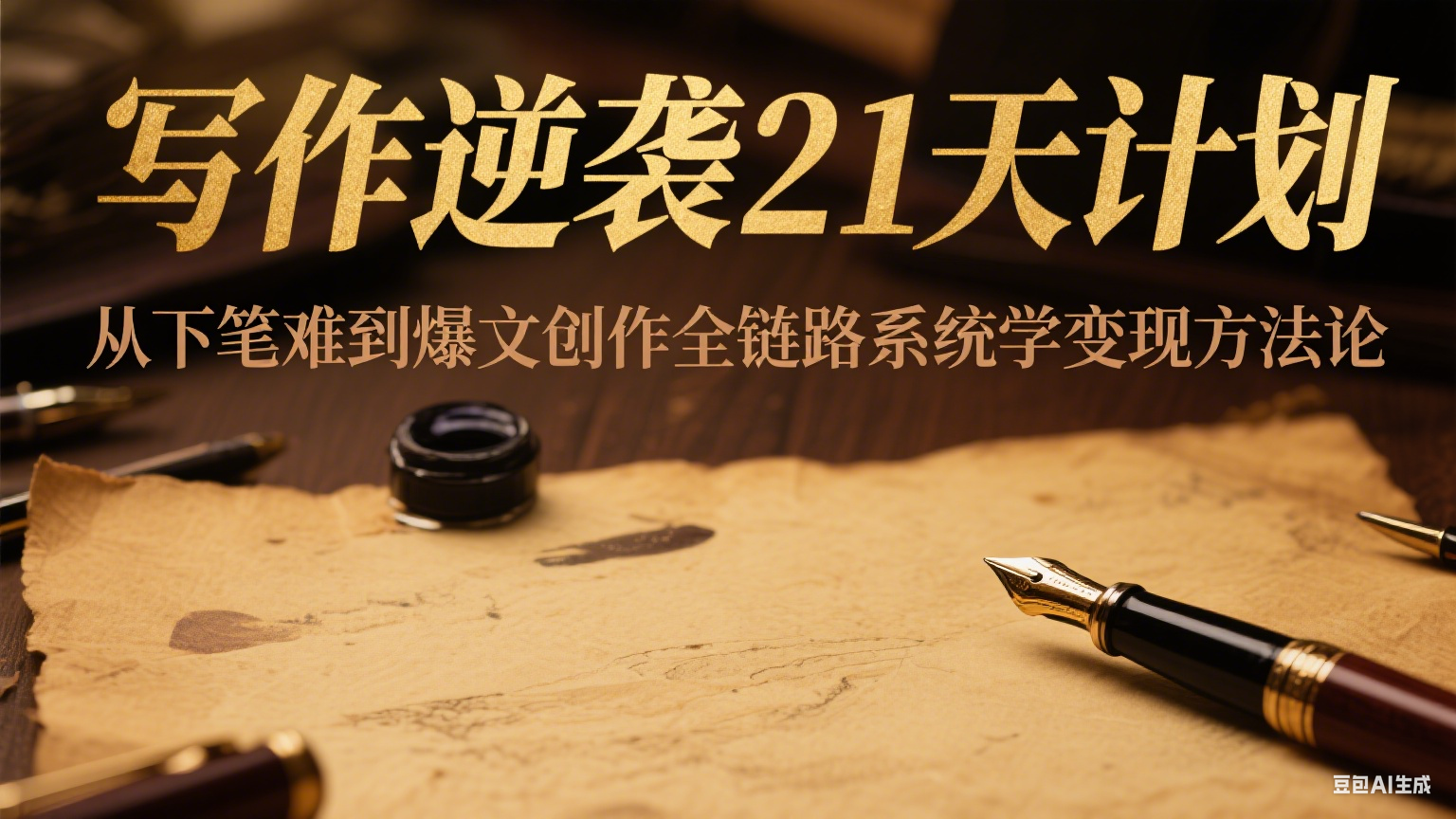 写作逆袭21天计划：从下笔难到爆文创作全链路系统学变现方法论-知享知识库