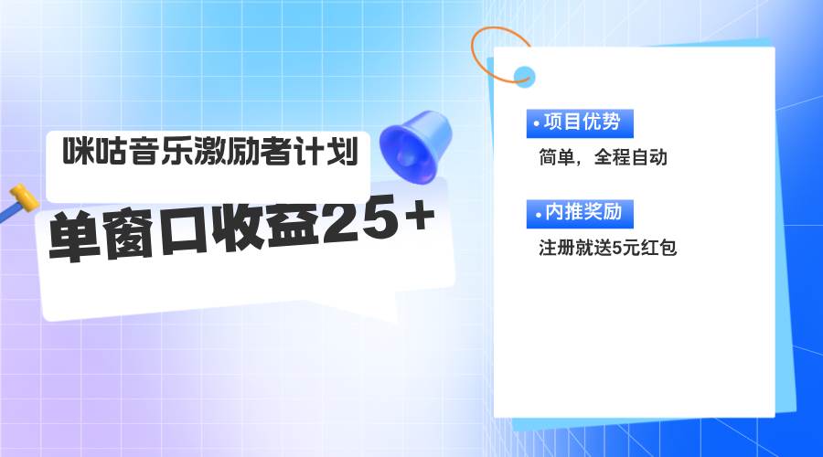 （11942期）咪咕激励者计划，单窗口收益20~25，可矩阵操作-知享知识网