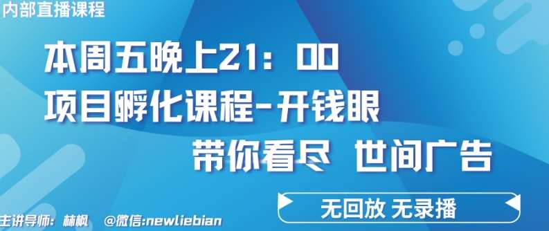 4.26日内部回放课程《项目孵化-开钱眼》赚钱的底层逻辑【揭秘】-知享知识库