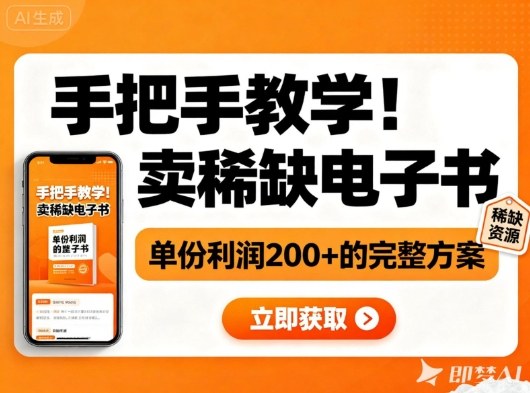 手把手教学!在小红书卖稀缺电子书,单份利润2张+的完整方案-知享知识库