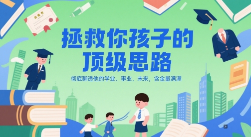 付费文章：拯救你孩子的顶级思路，彻底聊透他的学业、事业、未来，含金量满满-知享知识库