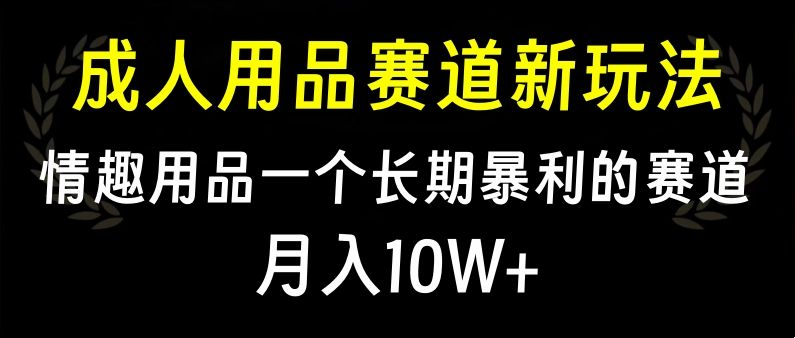 大人用品赛道新玩法，情趣用品一个长期暴利的赛道，月入10W+-知享知识库