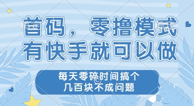 首码零撸项目,有快手就可以做,每天业务时间搞个几张不是问题【揭秘】-知享知识库