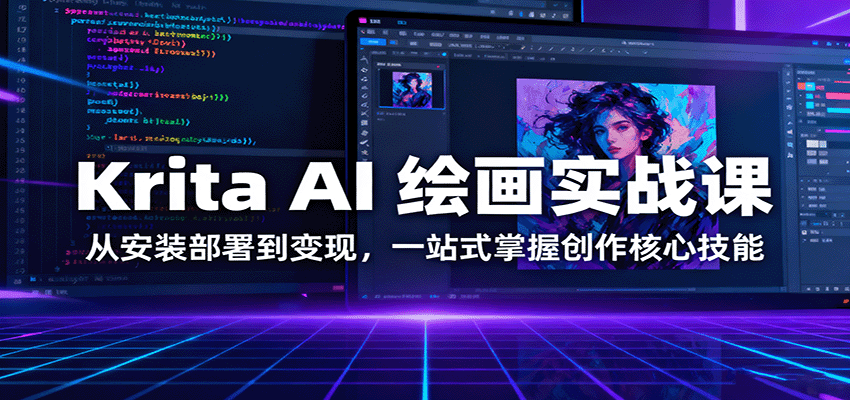 Krita AI 绘画实战课：从安装部署到变现，一站式掌握创作核心技能-知享知识库