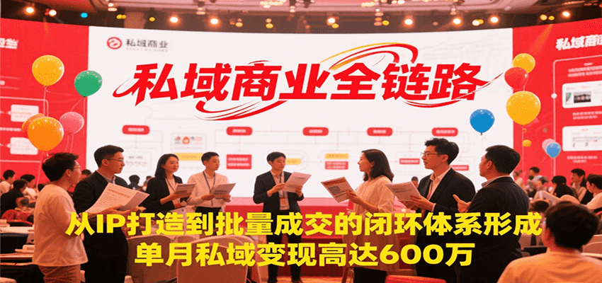 私域商业全链路，从IP打造到批量成交的闭环体系形成，单月私域变现600万-知享知识库