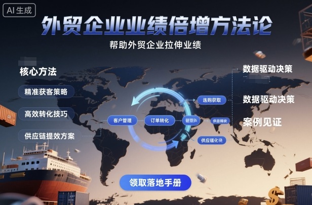 外贸企业业绩倍增方法论，帮助外贸企业拉伸业绩-知享知识库