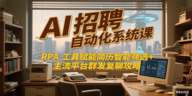 AI招聘自动化系统课,RPA工具赋能简历智能筛选+主流平台群发复聊全攻略-知享知识库