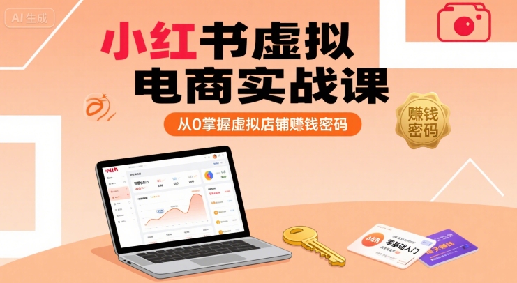 小红书虚拟电商实战课，从0掌握虚拟店铺賺钱密码-知享知识库
