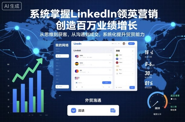 系统掌握LinkedIn领英营销，创造百万业绩增长，从思维到获客，从沟通到成交，系统化提升外贸能力-知享知识库