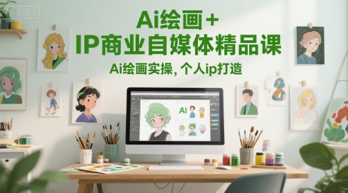 Ai绘画+IP商业自媒体精品课,Ai绘画实操,个人ip打造-知享知识库