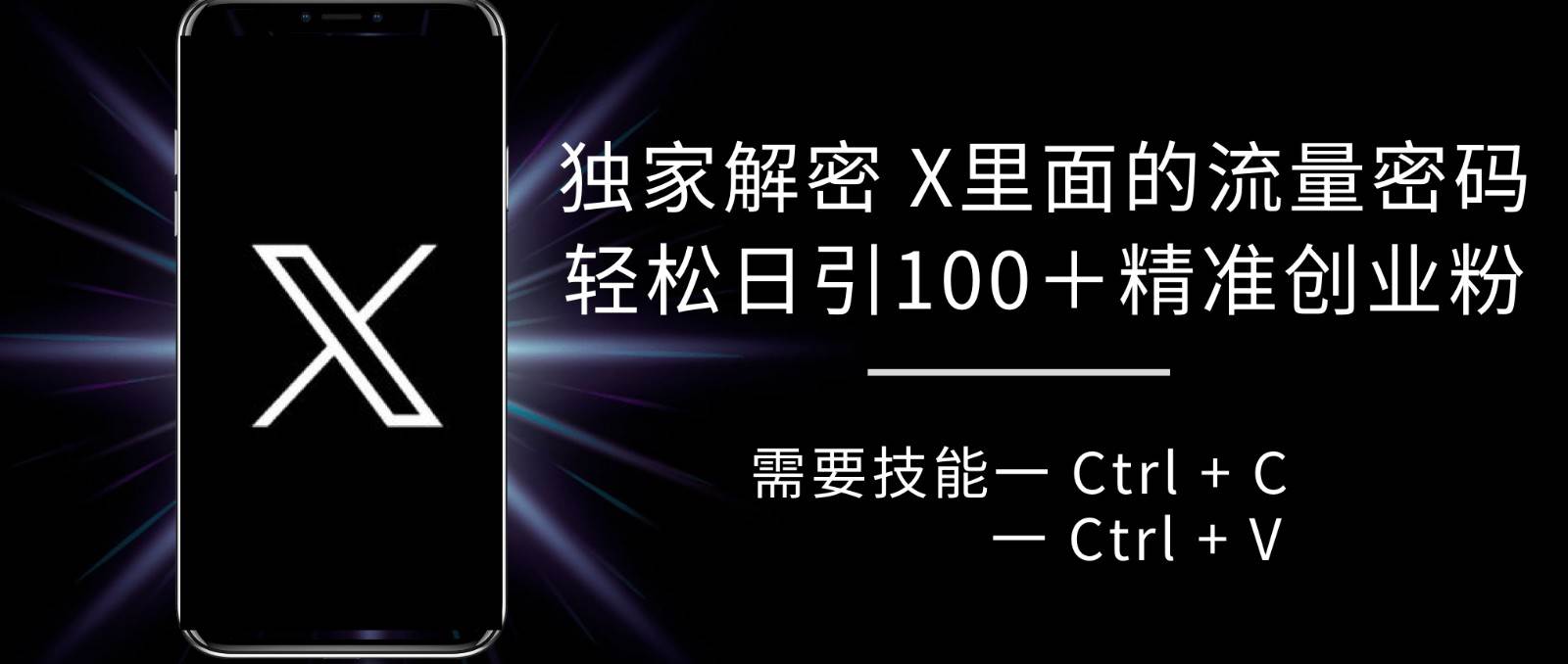 独家解密 X 里面的流量密码,复制粘贴轻松日引100+粉,精准迅速获客-知享知识库