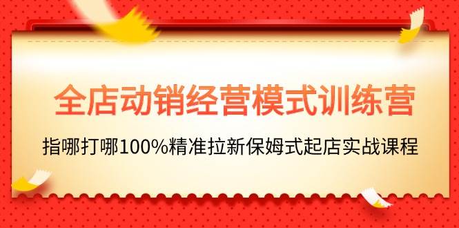（11460期）全店动销-经营模式训练营，指哪打哪100%精准拉新保姆式起店实战课程-知享知识库