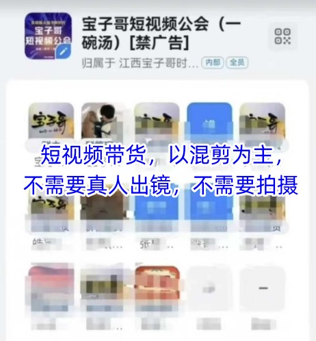 宝子哥头部团队短视频带货，以混剪为主，不需要真人出镜，不需要拍摄【更新】-知享知识库