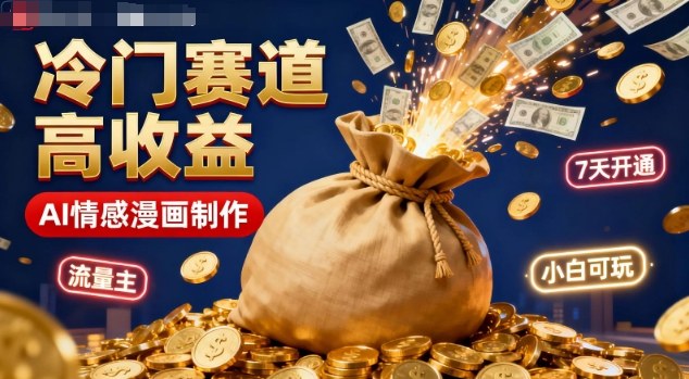 公众号冷门赛道，用AI做情感漫画，7天开通流量主，操作简单，小白可玩-知享知识库