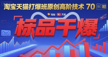 淘宝天猫打爆班原创高阶技术第70期：标品干爆-知享知识库