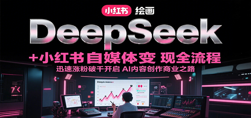 DeepSeek绘画+小红书自媒体变现全流程，迅速涨粉破千开启AI内容创作商业之路-知享知识库