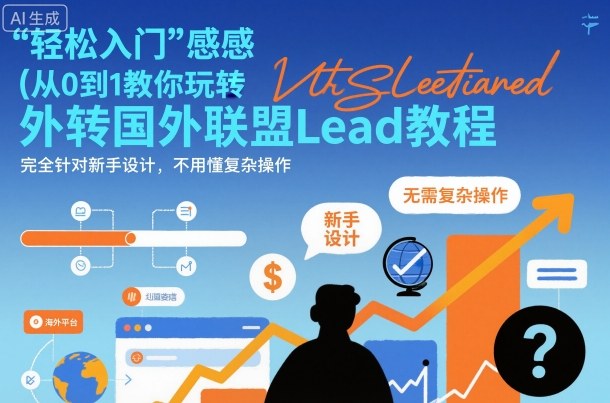 国外联盟賺美刀项目,从0到1教你玩转国外联盟Lead教程,纯新手可操作性100%-知享知识库