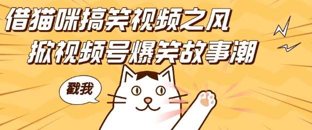 借猫咪搞笑视频之风，掀视频号爆笑故事潮，轻松日入四位数，无门槛快速入门!-知享知识库