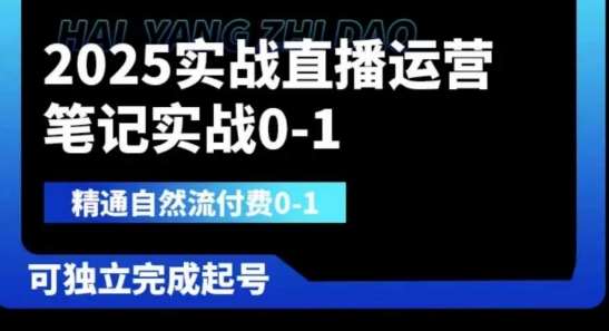 2025实战直播运营0-1，精通自然流付费0-1，可独立完成起号-知享知识库