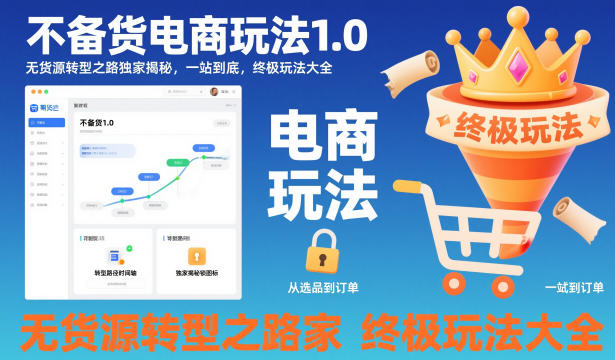 不备货电商玩法1.0,无货源转型之路独家揭秘,一站到底,终极玩法大全-知享知识库