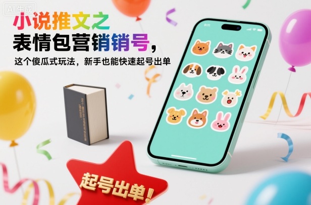 小说推文之表情包营销号，这个傻瓜式玩法，新手也能快速起号出单-知享知识库