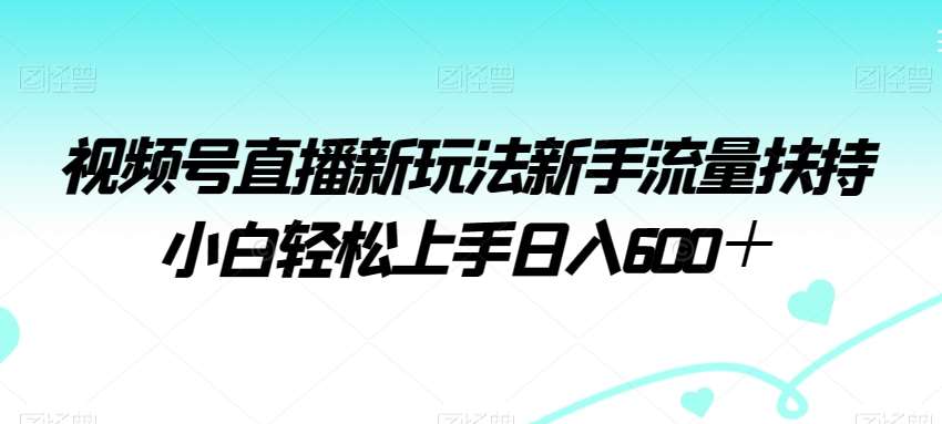 视频号直播新玩法新手流量扶持小白轻松上手日入600＋【揭秘】-知享知识库