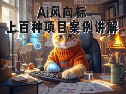 Ai风向标-附100种项目案例玩法-0基础小白到大神ai视频商业应用教学-知享知识库