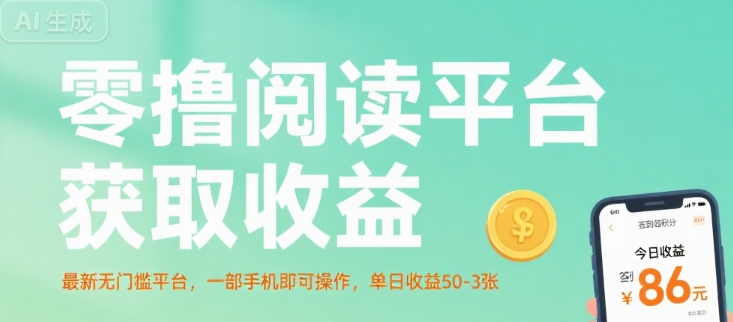 零撸阅读平台获取收益,最新无门槛平台,一部手机即可操作,单日收益50-3张【揭秘】-知享知识库