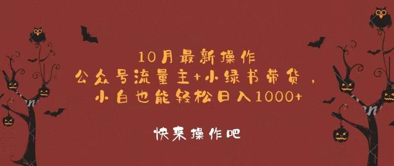 (12977期)10月最新操作,公众号流量主+小绿书带货,小白轻松日入1000+-知享知识库