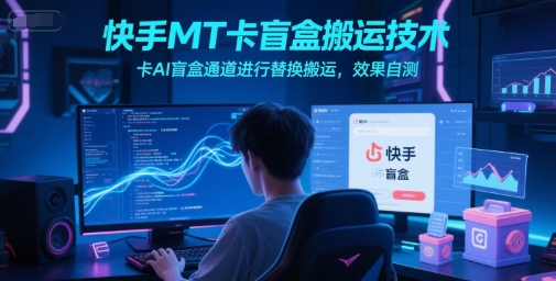 快手MT卡盲盒搬运技术，卡AI盲盒通道进行替换搬运，效果自测-知享知识库