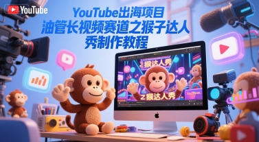 YouTube出海项目，油管长视频赛道之猴子达人秀制作教程-知享知识库