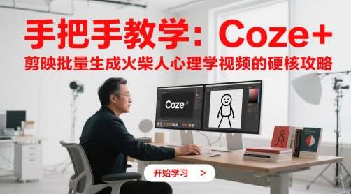 手把手教学：Coze + 剪映批量生成火柴人心理学视频的硬核攻略-知享知识库