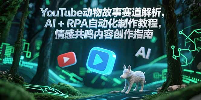 YouTube动物故事赛道解析，AI+RPA自动化制作教程，情感共鸣内容创作指南-知享知识库