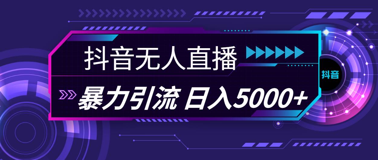 （11709期）抖音无人直播，暴利引流，日入5000+-知享知识库
