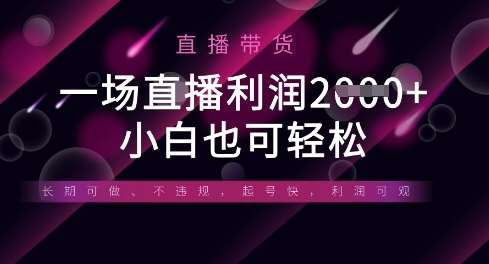 半无人直播带货，一场利润数张，适合所有平台玩法，小白也可轻松-知享知识库