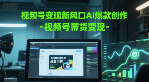 视频号变现新风口AI爆款创作-视频号带货变现-知享知识库
