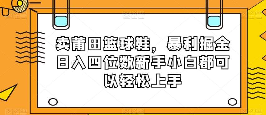 卖莆田篮球鞋，暴利掘金日入四位数新手小白都可以轻松上手【揭秘】-知享知识库