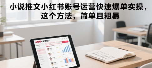小说推文小红书账号运营快速爆单实操，这个方法，简单且粗暴-知享知识库