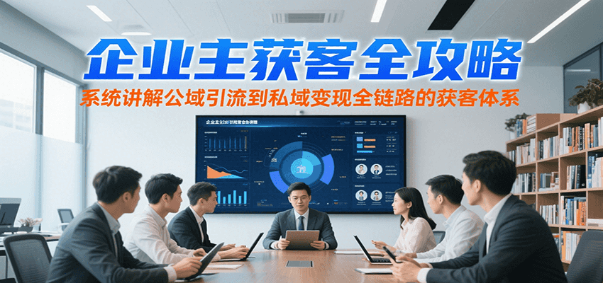 企业主获客全攻略，系统讲解公域引流到私域变现全链路的获客体系-知享知识库