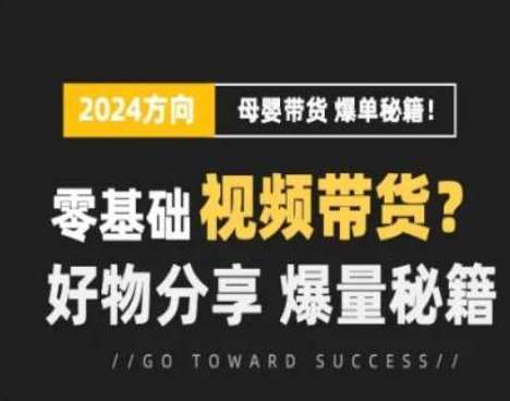短视频母婴赛道实操流量训练营，零基础视频带货，好物分享，爆量秘籍-知享知识库