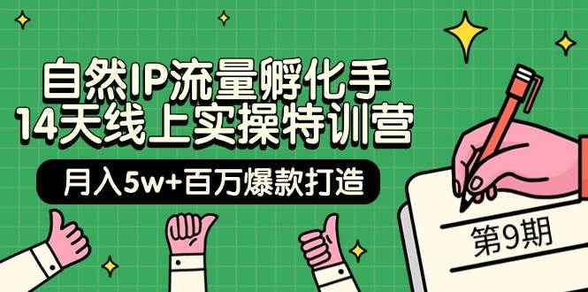 自然IP流量孵化手 14天线上实操特训营【第9期】月入5w+百万爆款打造 (74节)-知享知识库