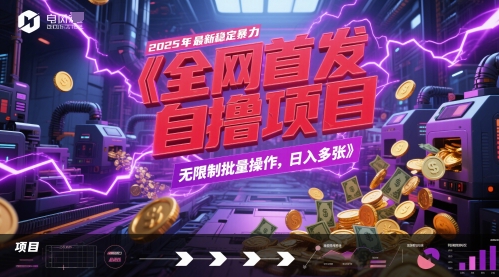 全网首发，2025年最新稳定暴力全自动自撸项目，无限制批量操作，日入多张【揭秘】-知享知识库
