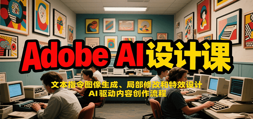 Adobe AI设计课：文本指令图像生成、局部修改和特效设计，AI驱动内容创作流程-知享知识库