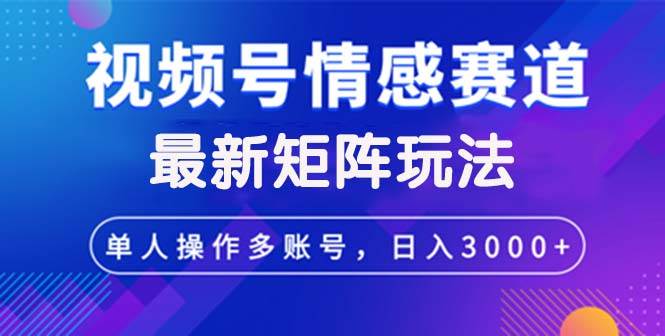 (12609期)视频号创作者分成情感赛道最新矩阵玩法日入3000+-知享知识库