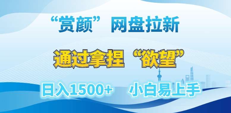 “赏颜”网盘拉新赛道，通过拿捏“欲望”日入1500+，小白易上手【揭秘】-知享知识库