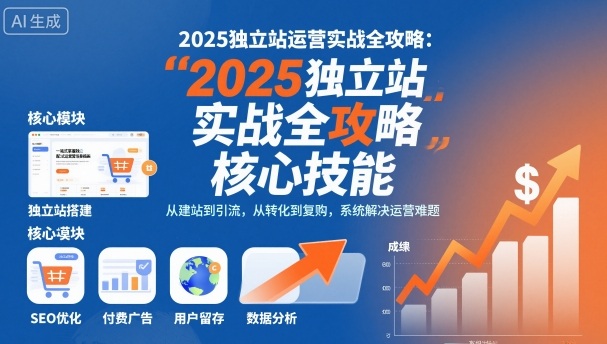 2025独立站运营实战全攻略，一站式掌握独立站运营核心技能-知享知识库
