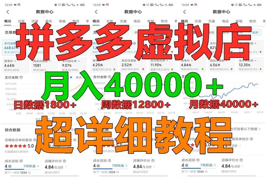拼多多虚拟电商训练营月入40000+,全网最详细,你做你也行,暴利稳定长久-知享知识库
